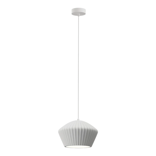 Munia Ribbed Gypsum Plaster Pendant Light