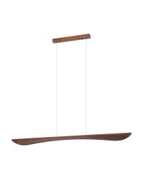 Natalie LED Linear Pendant Light Bar Timber