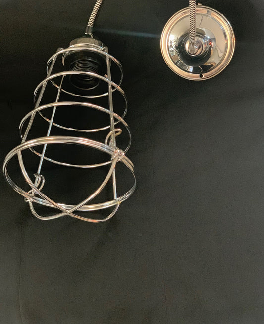 Alcatraz Chrome Industrial Pendant Light