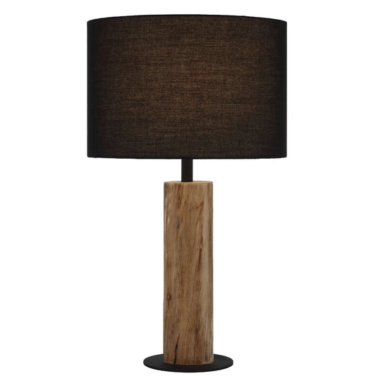 Chad Timber Lamp & Black Shade