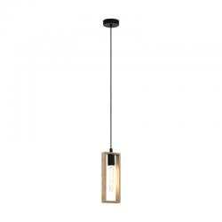 Littleton Black/Wood Pendant Light