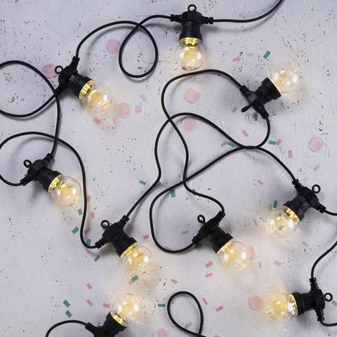 Festoon LED Light Set with Replaceable 24V E27 Bulbs