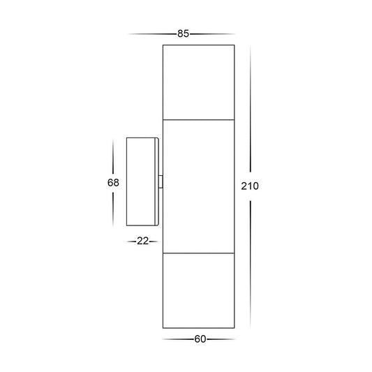 Titanium Up/Down LED Exterior Light