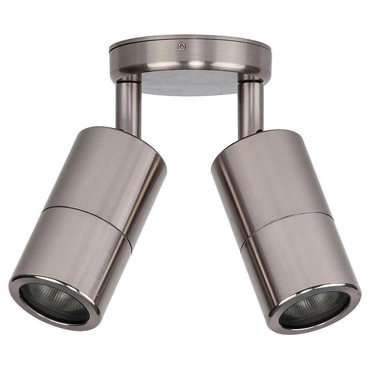 Silver Aluminium Double Adjustable Spot Lights