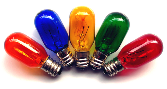 Coloured 5-7W Salt Lamp Globe