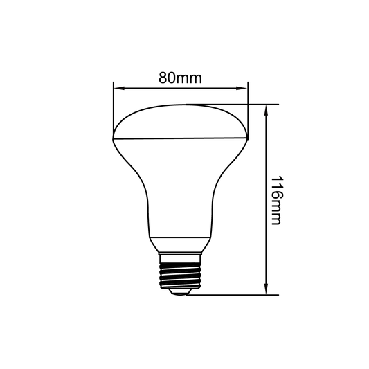 10W R80 ES LED Frost Globe