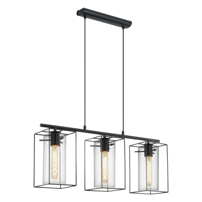 Loncino Pendant Light Black/Smoked Glass