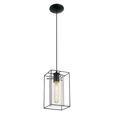 Loncino Pendant Light Black/Smoked Glass