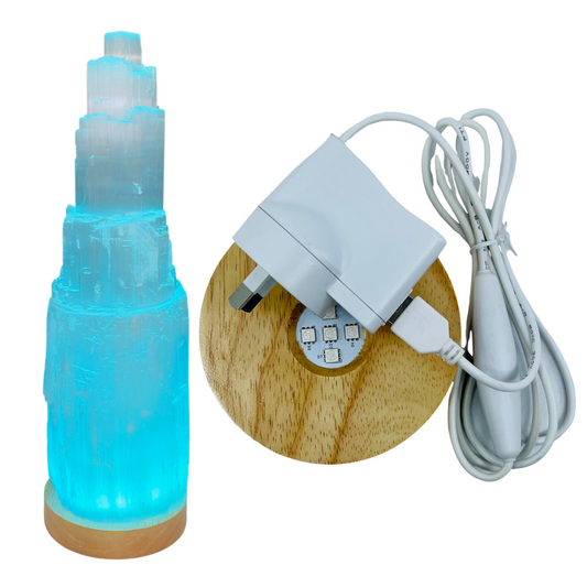 Selenite Lamp NATURAL 25-30cm