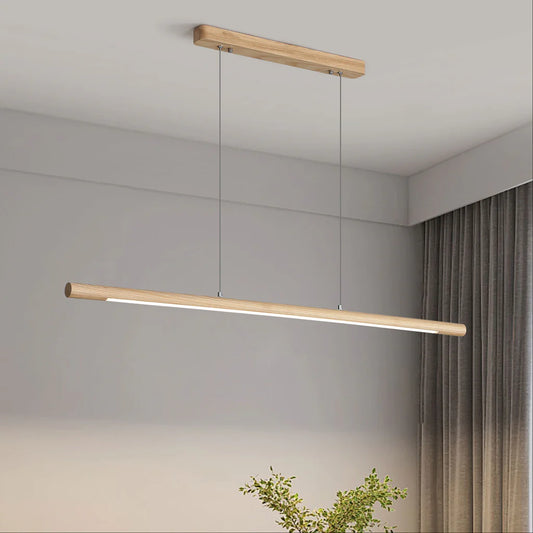 Caber Linear LED 1200mm Timber Pendant