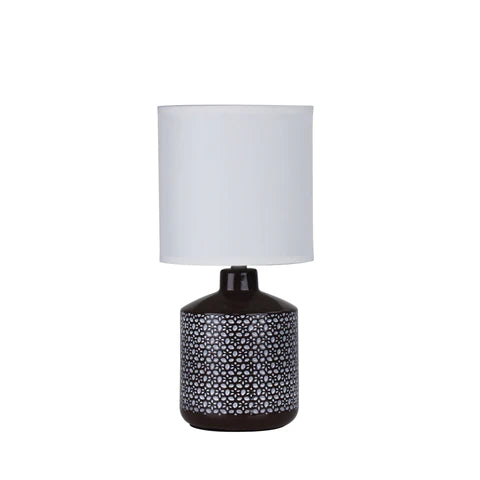 Celia Ceramic Table Lamp with Drum Shade
