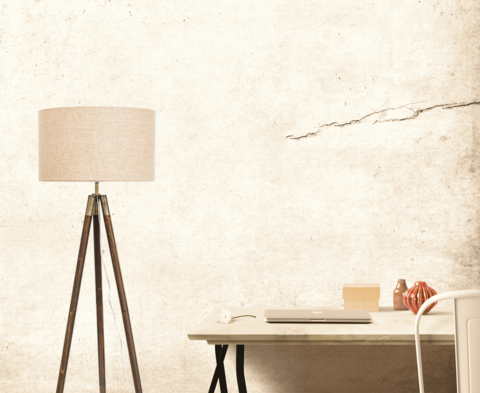 Prince Wood/Ant Brass Tripod Floor Lamp