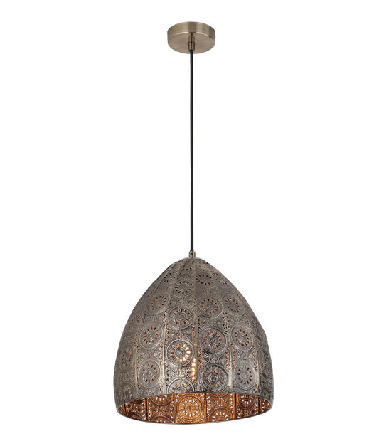 Sari1 1Lt Embossed Moroccan Pendant Light