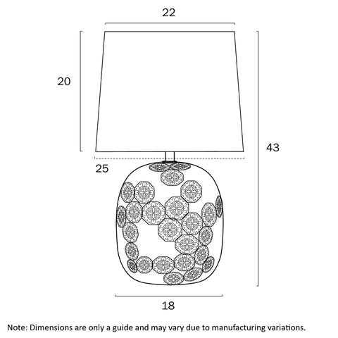 Wishes Oriental Ceramic Table Lamp