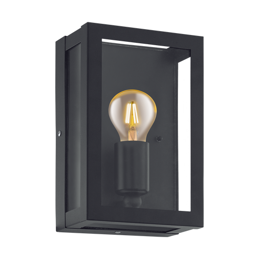 Alamonte Black/Glass Exterior Light