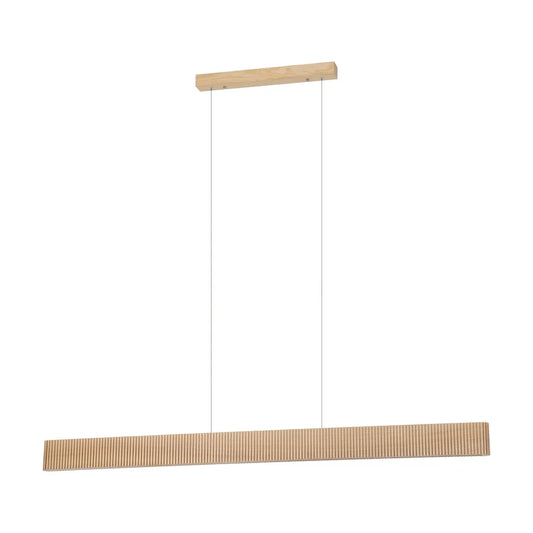 Mitchell LED Linear Bar Pendant Light Fluted Timber