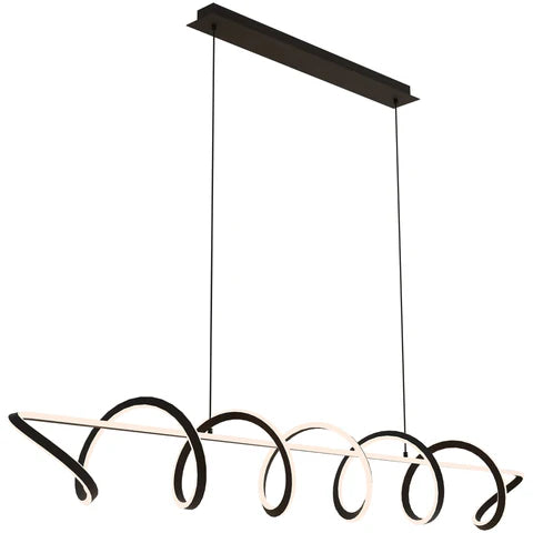 Bulbul Spiral LED Linear Pendant Light