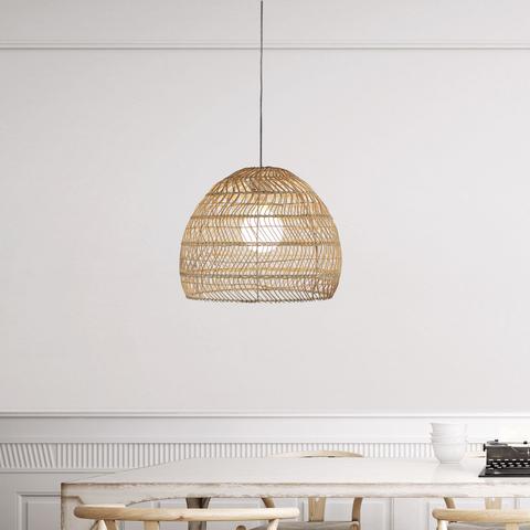 Mette Rattan Cane Natural 1Lt Cord Pendant Light
