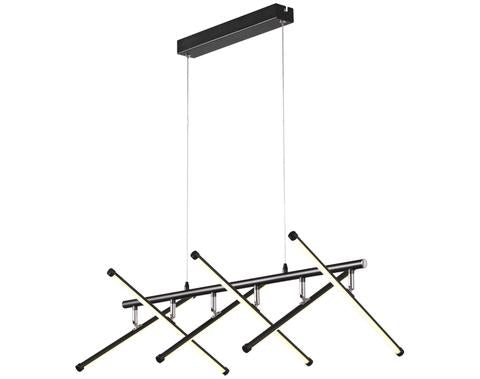 Metrix LED Black Pendant Light Adj Bar