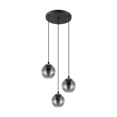 Ariscani Smoke Glass Pendant Light Black