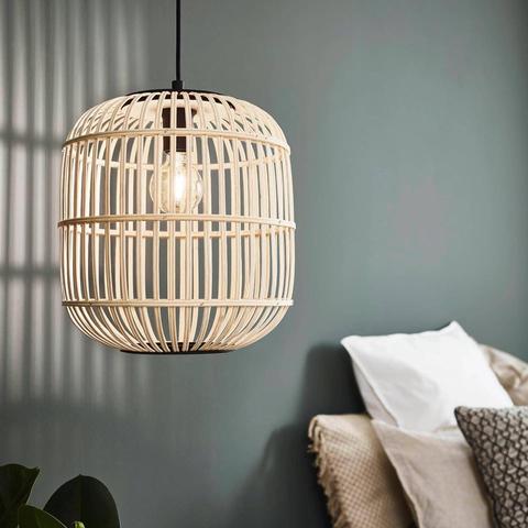 Bordesley Rattan Woven Wood Pendant Light