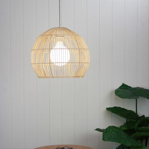 Batu Rattan Natural Cane Pendant Light