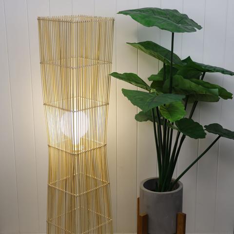 Jambi 1Lt Natural Cane Floor Lamp