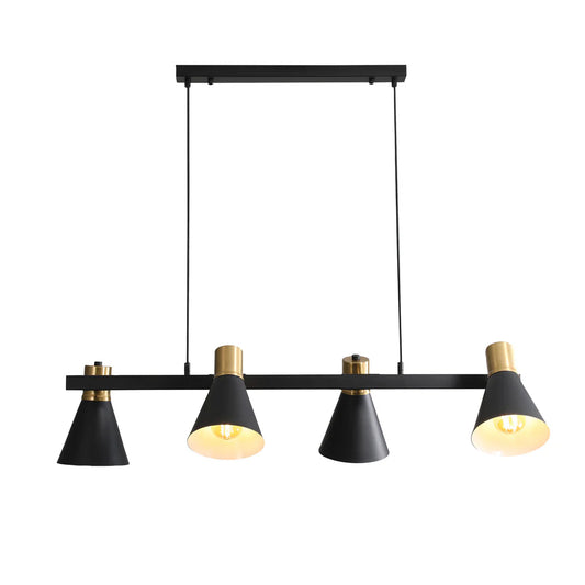 Norbert Adj Black/Brass Pendant Light