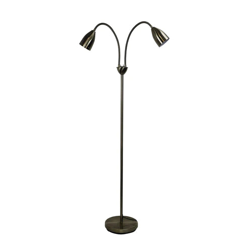 Stan 2Lt Adjustable Metal Reading Floor Lamp