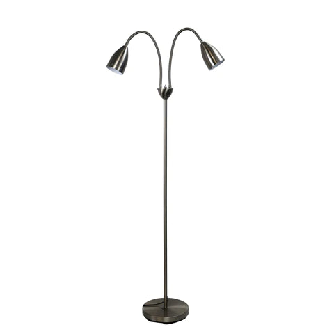 Stan 2Lt Adjustable Metal Reading Floor Lamp