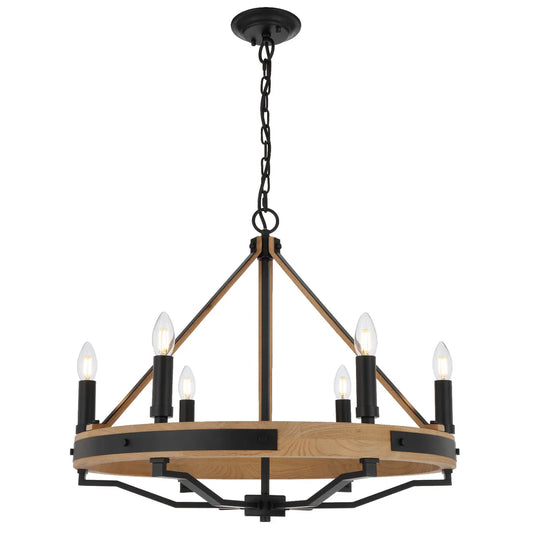 Darien Wood/Metal Chandelier Pendant