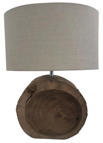 Log TL1805 Wood Table Lamp & Shade