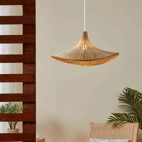 Haxley Natural Rattan Bamboo Pendant Light