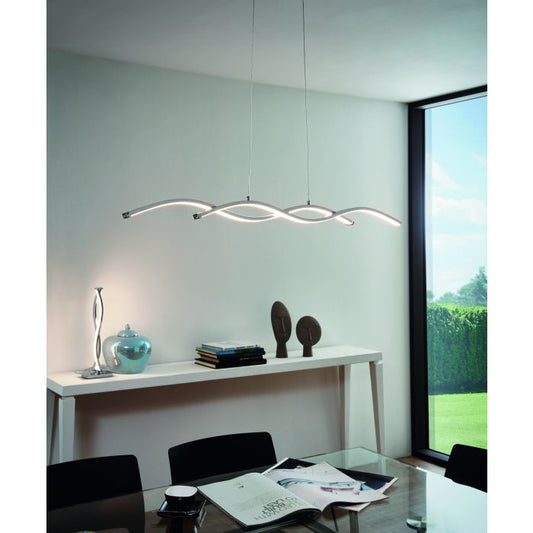 Lasana 2 Wave Chrome Pendant Light