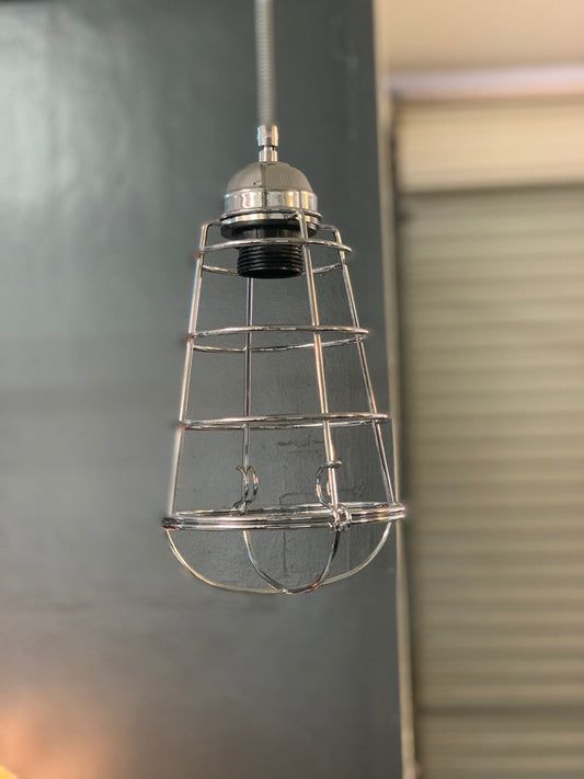 Alcatraz Chrome Industrial Pendant Light