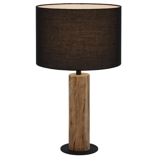 Chad Timber Lamp & Black Shade