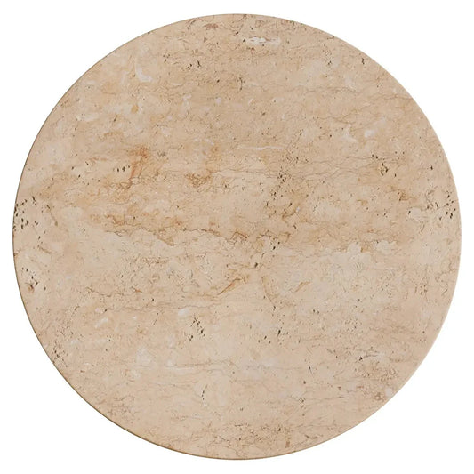 Orville LED Round Travertine Backlit Stone Wall Light Natural