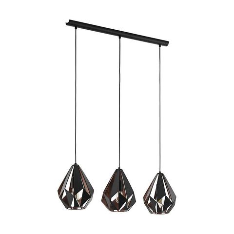 Carlton 1 Black 225mm Bar Pendant Light