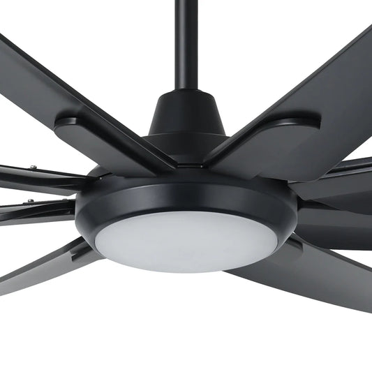 Eglo Santorini 8 Blade ABS DC Remote Extra Large Ceiling Fan with LED Light