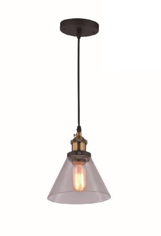 Henry Pendant Light Clear Glass/Black/Antique Brass