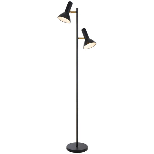 Hyvik 2lt Metal Floor Reading Lamp