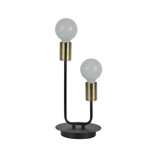Roma Table/Floor Lamp Antique Brass/Black
