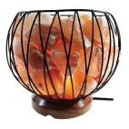 Himalayan Salt Lamp Caged Fire Bowl