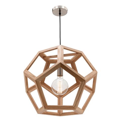 Peeta 1LT Pendant Light Wood Oak