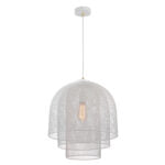 Picton 1LT 3 Tier White Mesh Pendant
