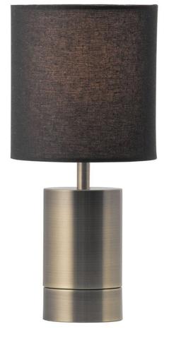 Mercer Table Lamp Brass Metal Base with Fabric Drum Shade