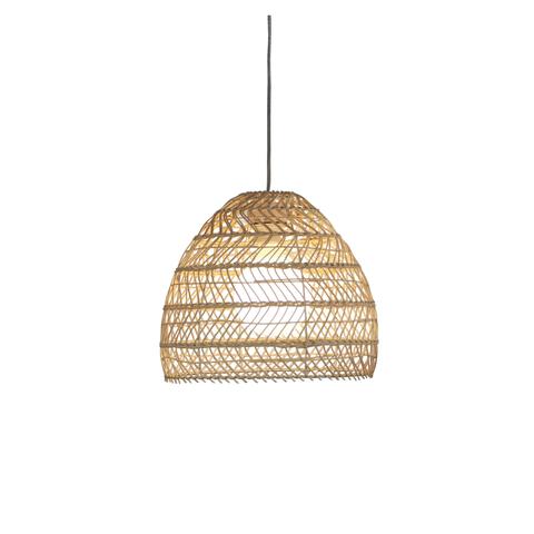 Mette Rattan Cane Natural 1Lt Cord Pendant Light