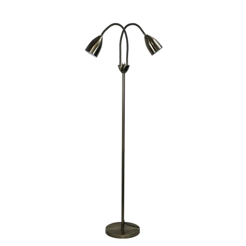 Stan 2Lt Adjustable Metal Reading Floor Lamp