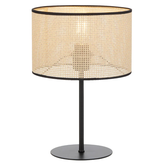 Velice Table Lamp with Drum Rattan Shade