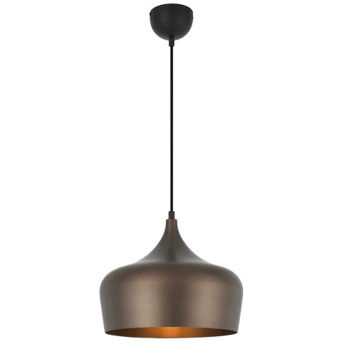 Polk 1Lt Brushed Metal Pendant Light
